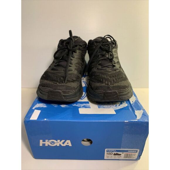 8090. Hoka M Bondi 8, Black/Black-US 10 Mens - Picture 1 of 5